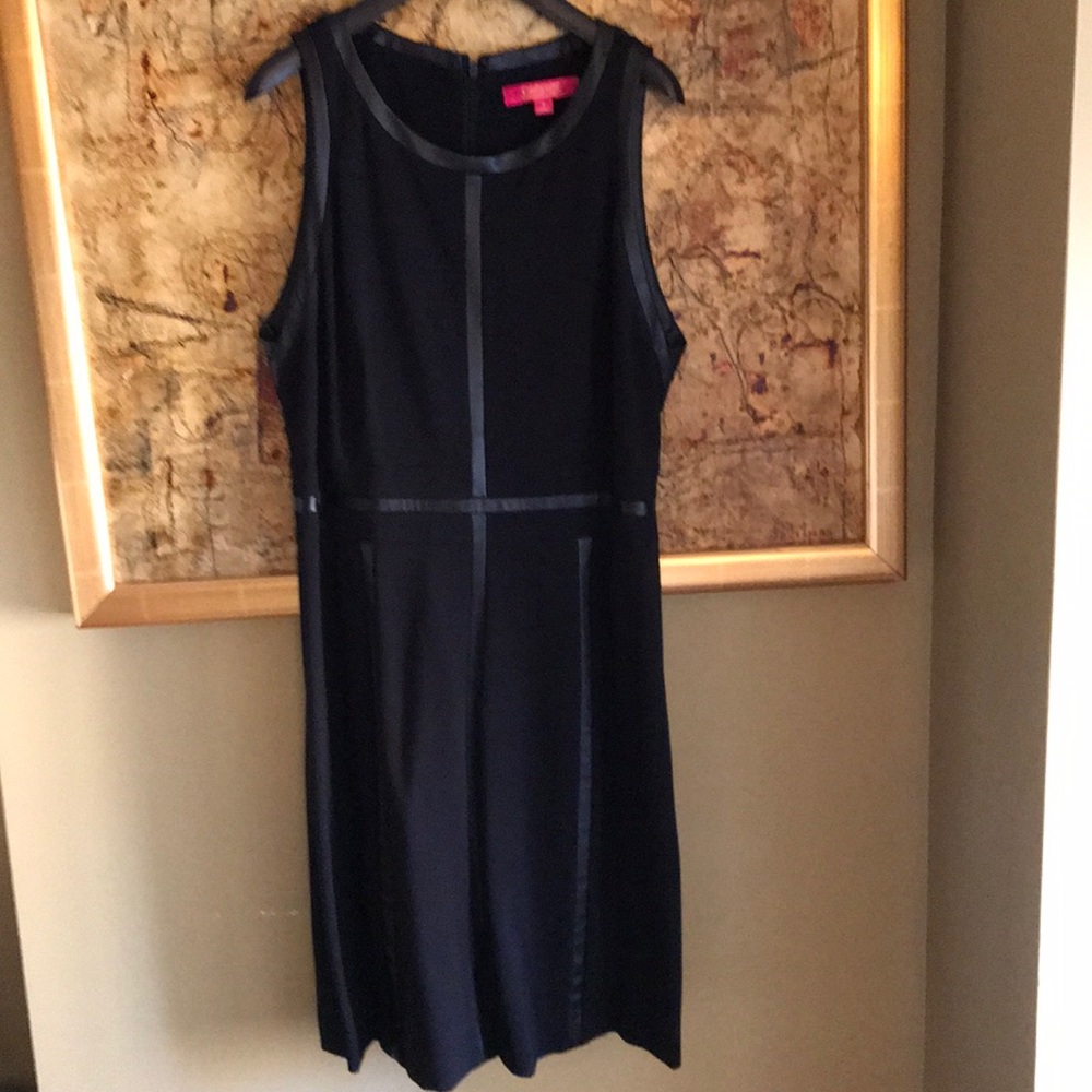 catherine malandrino leather dress faux trimmed dress! Web Collection: Metallic